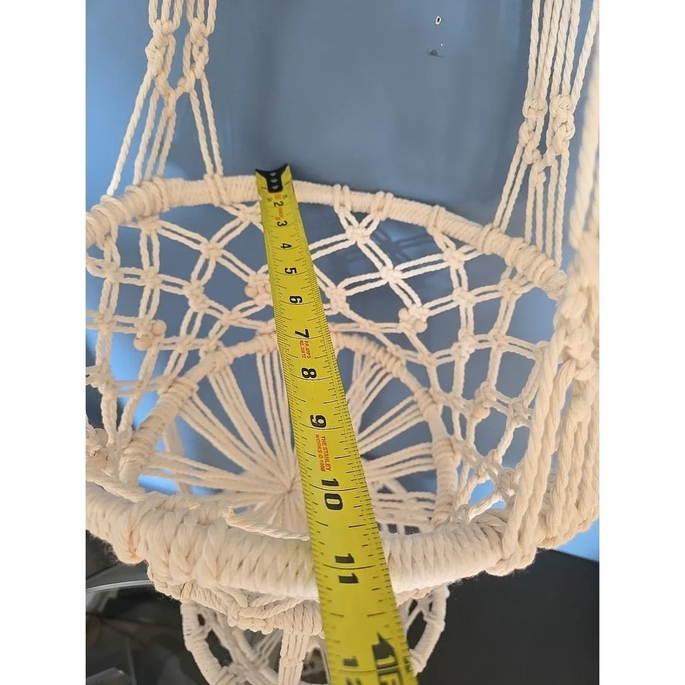Macrame Plant Hanger 2 Tier Hanging Plant Holder Cotton Rope Flower Boho Decor